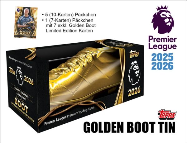 Topps Premier League Trading Cards 2026 Golden Boot Tin | Sticker-und-co