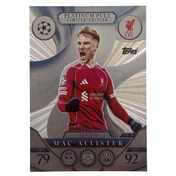 Topps Match Attax Champions League 2025/26 Platinum Pull Limited Edition PL 1 ALEXIS MAC ALLISTER