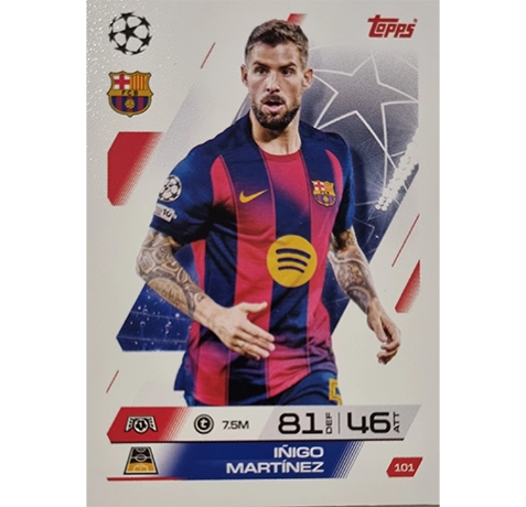 Topps Match Attax Champions League 2025/26 Karte 101 INIGO MARTINEZ