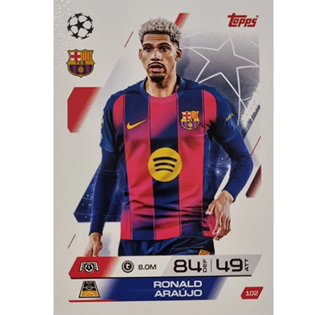 Topps Match Attax Champions League 2025/26 KARTE 102 RONALD ARAUJO
