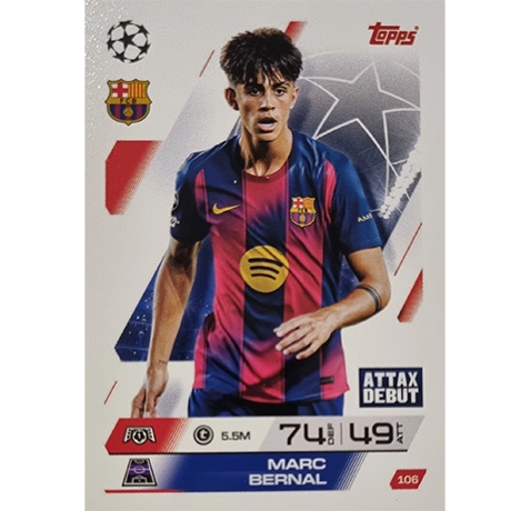 Topps Match Attax Champions League 2025/26 KARTE 106 MARC BERNAL