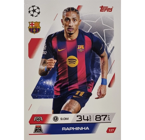 Topps Match Attax Champions League 2025/26 Karte 117 RAPHINHA