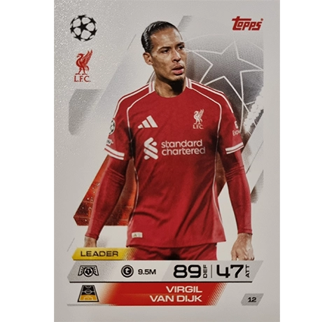 Topps Match Attax Champions League 2025/26 Karte 012 VIRGIL VAN DIJK