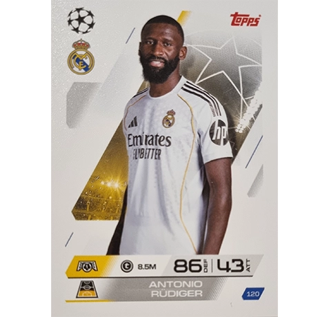 Topps Match Attax Champions League 2025/26 KARTE 120 ANTONIO RÜDIGER