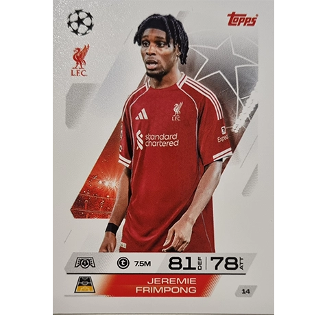 Topps Match Attax Champions League 2025/26 Karte 014 JEREMIE FRIMPONG