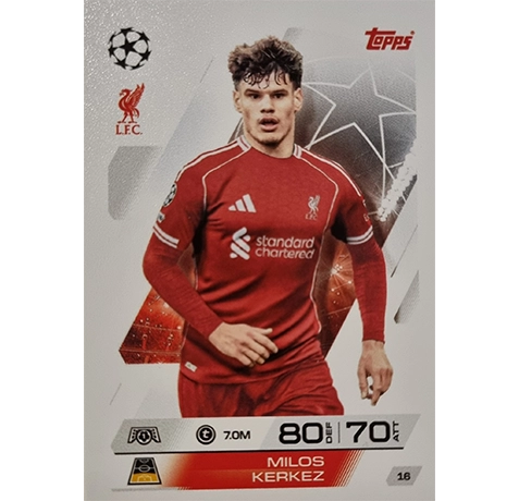 Topps Match Attax Champions League 2025/26 Karte 016 MILOS KERKEZ