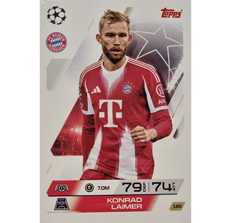Topps Match Attax Champions League 2025/26 Karte 165 KONRAD LAIMER