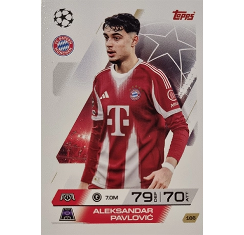 Topps Match Attax Champions League 2025/26 KARTE 166 ALEKSANDAR PAVLOVIC