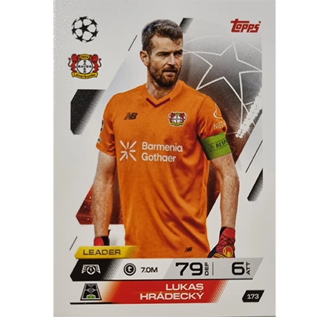 Topps Match Attax Champions League 2025/26 Karte 173 LUKAS HRADECKY