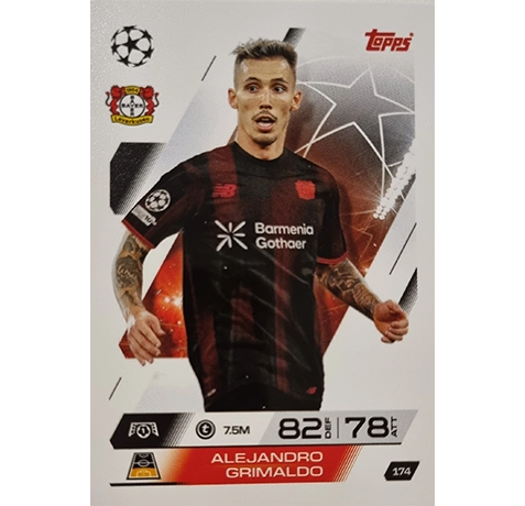 Topps Match Attax Champions League 2025/26 KARTE 174 ALEJANDRO GRIMALDO