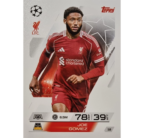 Topps Match Attax Champions League 2025/26 KARTE 018 JOE GOMEZ