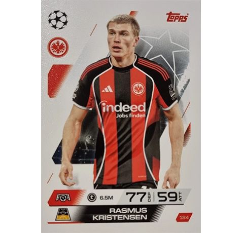 Topps Match Attax Champions League 2025/26 KARTE 184 RASMUS KRISTENSEN