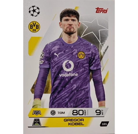 Topps Match Attax Champions League 2025/26 KARTE 191 GREGOR KOBEL