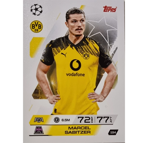Topps Match Attax Champions League 2025/26 KARTE 194 MARCEL SABITZER