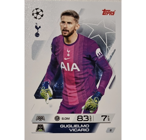 Topps Match Attax Champions League 2025/26 Karte 002 GUGLIELMO VICARIO