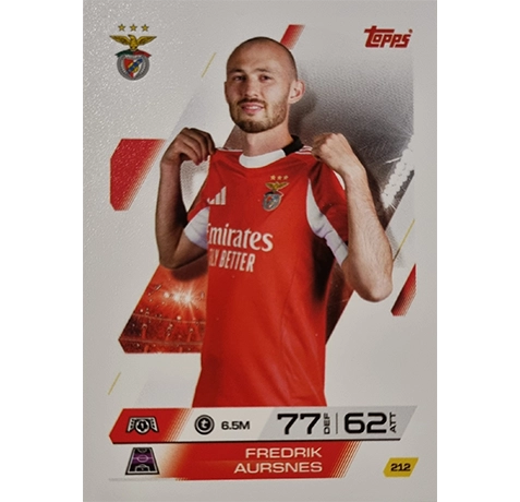 Topps Match Attax Champions League 2025/26 KARTE 212 FREDRIK AURSNES