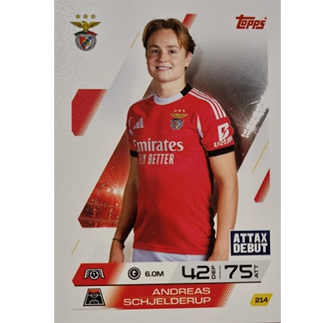 Topps Match Attax Champions League 2025/26 KARTE 214 ANDREAS SCHJELDERUP
