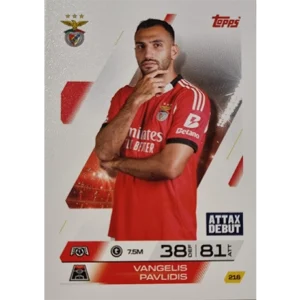 Topps Match Attax Champions League 2025/26 KARTE 216 VANGELIS PAVLIDIS