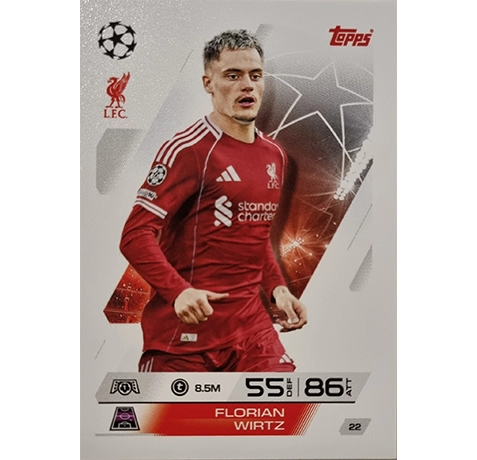 Topps Match Attax Champions League 2025/26 KARTE 022 FLORIAN WIRTZ