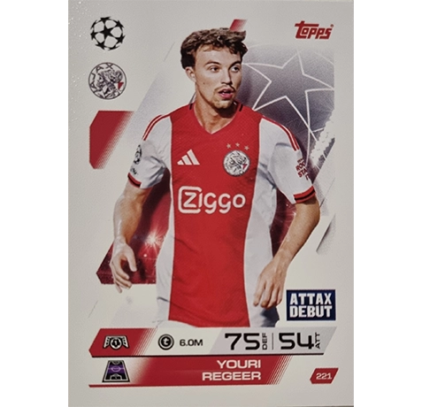 Topps Match Attax Champions League 2025/26 KARTE 221 YOURI REGEER