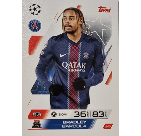 Topps Match Attax Champions League 2025/26 KARTE 240 BRADLEY BARCOLA