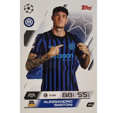 Topps Match Attax Champions League 2025/26 KARTE 255 ALESSANDRO BASTONI