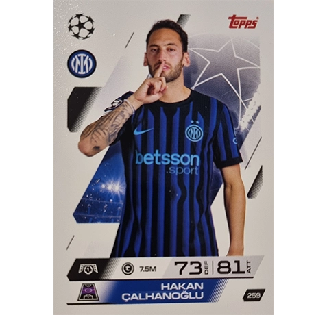 Topps Match Attax Champions League 2025/26 KARTE 259 HAKAN CALHANOGLU