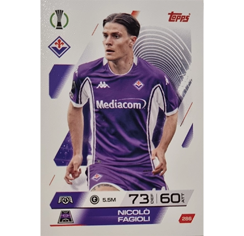 Topps Match Attax Champions League 2025/26 KARTE 286 NICOLO FAGIOLI
