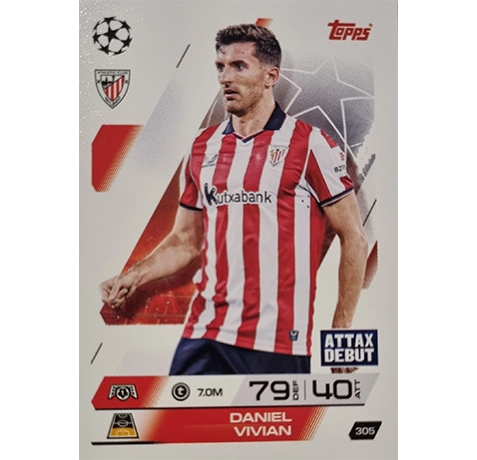 Topps Match Attax Champions League 2025/26 KARTE 305 DANIEL VIVIAN