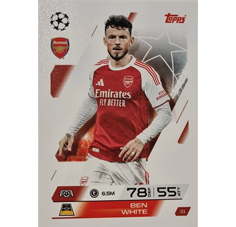 Topps Match Attax Champions League 2025/26 Karte 031 BEN WHITE