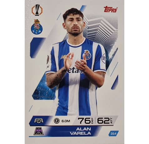Topps Match Attax Champions League 2025/26 KARTE 314 ALAN VARELA