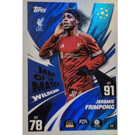 Topps Match Attax Champions League 2025/26 KARTE 316 JEREMIE FRIMPONG