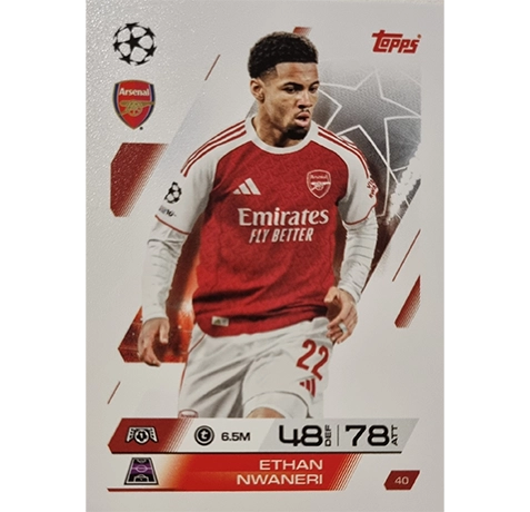 Topps Match Attax Champions League 2025/26 KARTE 040 ETHAN NWANERI