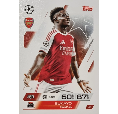 Topps Match Attax Champions League 2025/26 KARTE 042 BUKAYO SAKA
