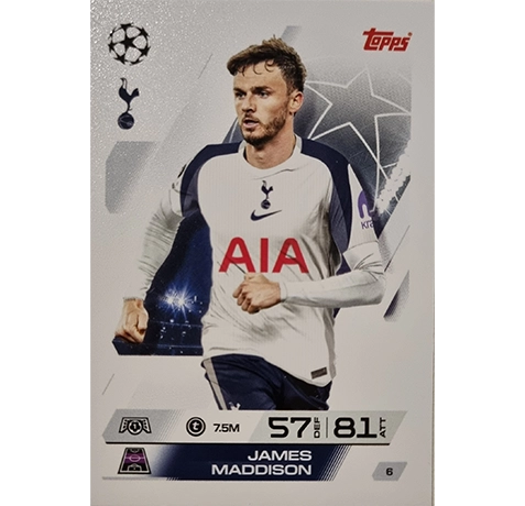 Topps Match Attax Champions League 2025/26 Karte 006 JAMES MADDISON