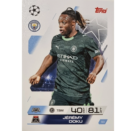 Topps Match Attax Champions League 2025/26 KARTE 060 JEREMY DOKU