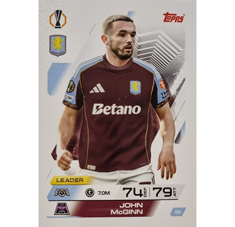 Topps Match Attax Champions League 2025/26 KARTE 086 JOHN MCGINN