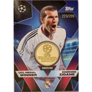 Topps Match Attax Champions League 2025/26 UCL Medal Winner Relic UCLW-ZZ Zinédine Zidane – Limited 223/299