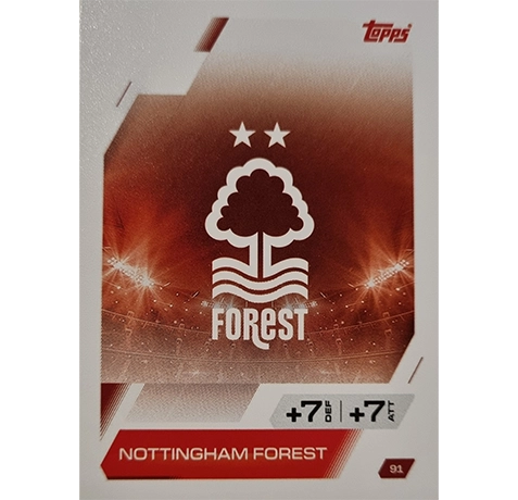 Topps Match Attax Champions League 2025/26 Karte 091 NOTTINGHAM FOREST