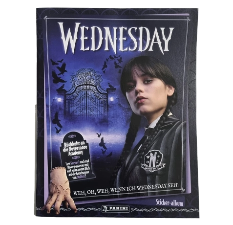 Panini Wednesday 2 Sticker Stickeralbum – Rückkehr an die Nevermore Academy | 32 Seiten + Poster + 6 Gratissticker