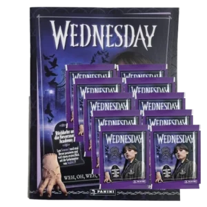 Panini Wednesday 2 Sticker Bundle | Album + 10 Stickertüten – Rückkehr an die Nevermore Academy