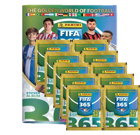 Panini FIFA 365 2026 Sticker Album + 10 Tüten | 50 Sticker | Sticker-und-co.de