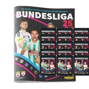 Panini Admiral Österreich Bundesliga Sticker 2025/26 – Album + 15 Stickertüten | Starter Set XL
