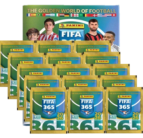 Panini FIFA 365 2026 Sticker Album + 15 Tüten | 75 Sticker | Sticker-und-co.de