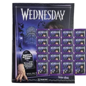 Panini Wednesday 2 Sticker Bundle | Album + 20 Stickertüten – Rückkehr an die Nevermore Academy