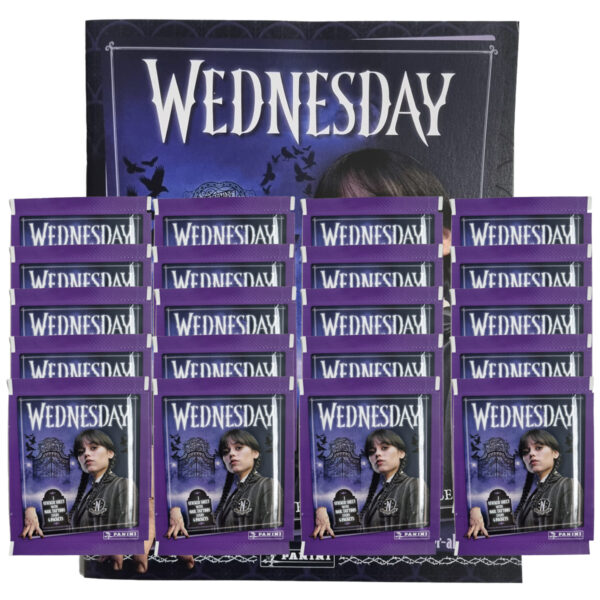 Panini Wednesday 2 Sticker Bundle | Album + 20 Stickertüten – Rückkehr an die Nevermore Academy