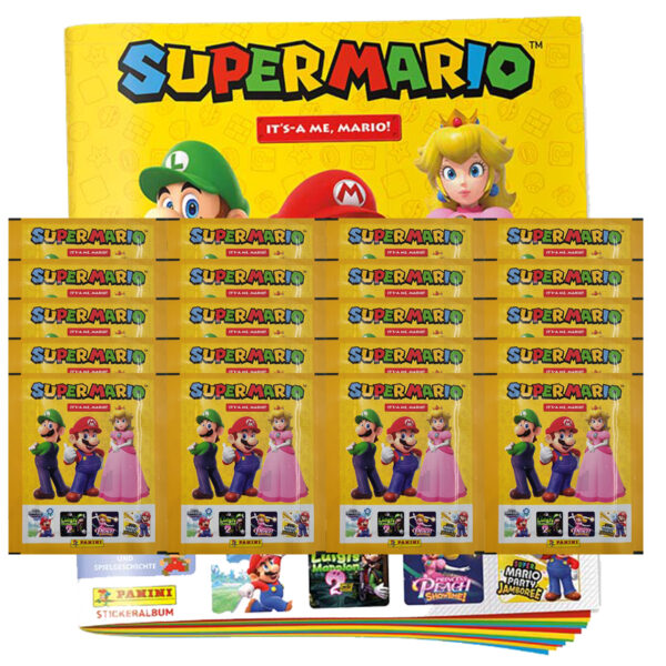 Panini Super Mario Sticker Serie 2 – Stickeralbum + 20 Stickertüten | Sticker-und-co.de