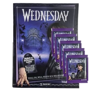 Panini Wednesday 2 Sticker Bundle | Album + 5 Stickertüten – Rückkehr an die Nevermore Academy