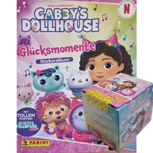 Panini Gabbys Dollhouse Glücksmomente Sticker Stickeralbum + Display (36 Tüten) | Sticker-und-co.de
