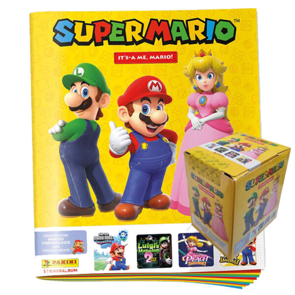 Panini Super Mario Sticker Serie 2 – Stickeralbum + Display (36 Tüten) | Sticker-und-co.de